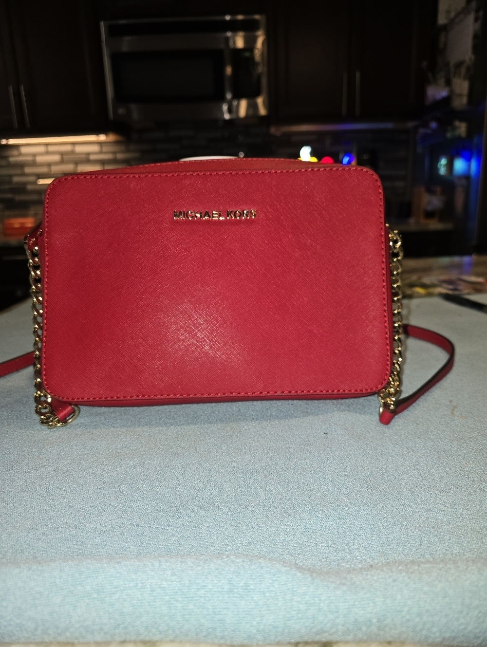 Michael Kors Bright Red Leather Crossbody